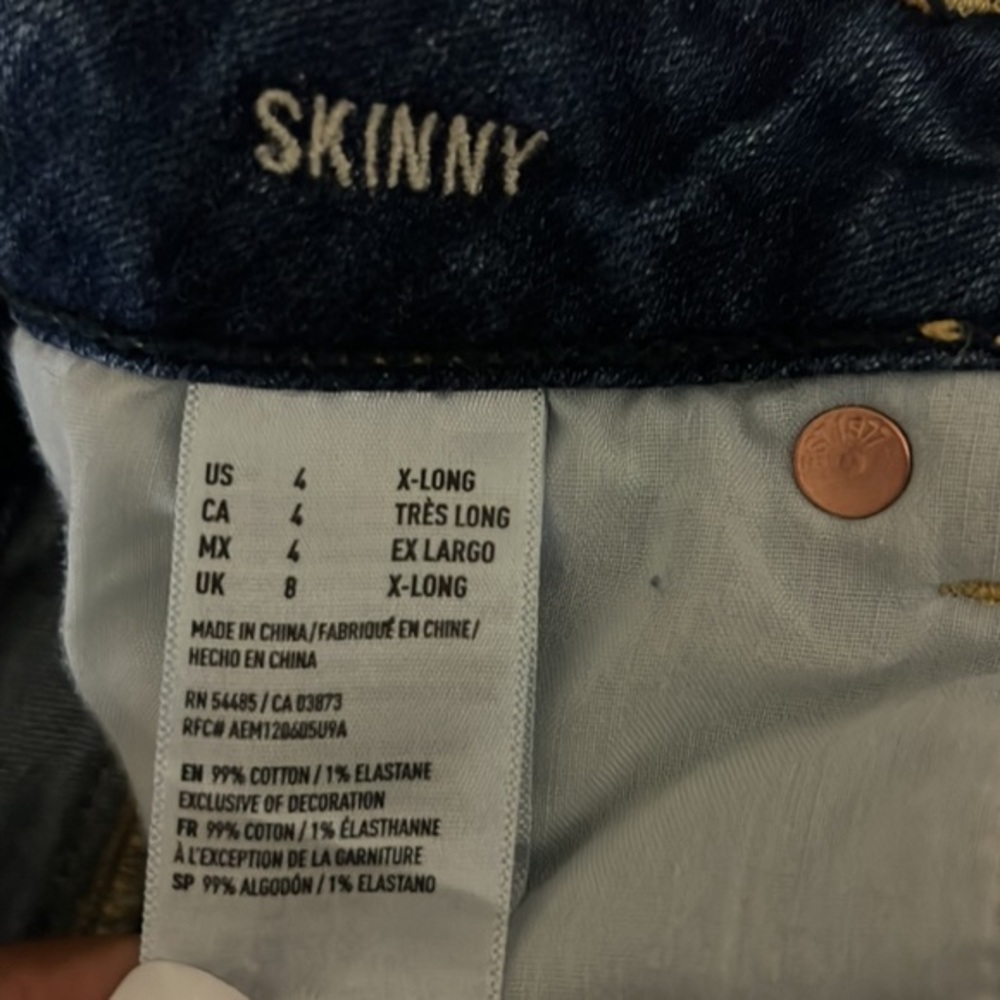 American Eagle Distressed Patchwork Tall Skinny J… - image 5